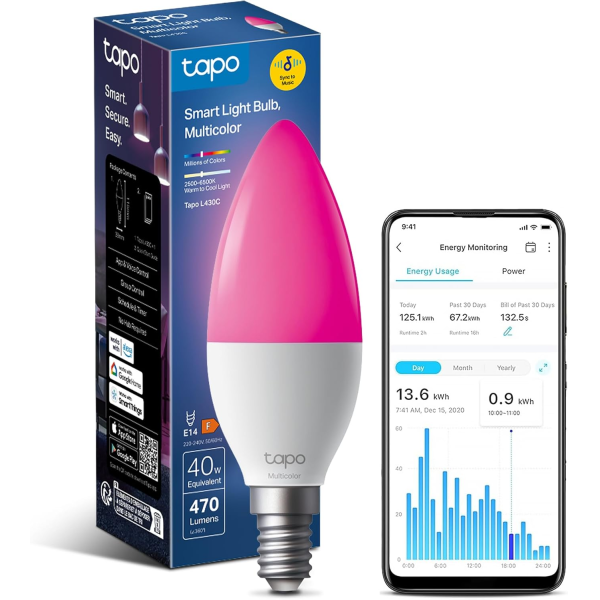 TP-Link Tapo L430C (E14) Smart Wi-Fi Candle Light LED Bulb RGB