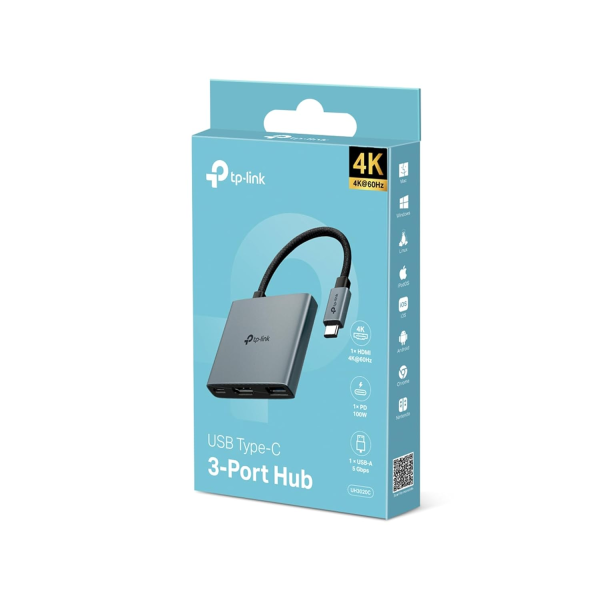 TP-Link UH3020C 3-in-1 USB-C Hub (HDMI 1xUS... | Klikk Malta
