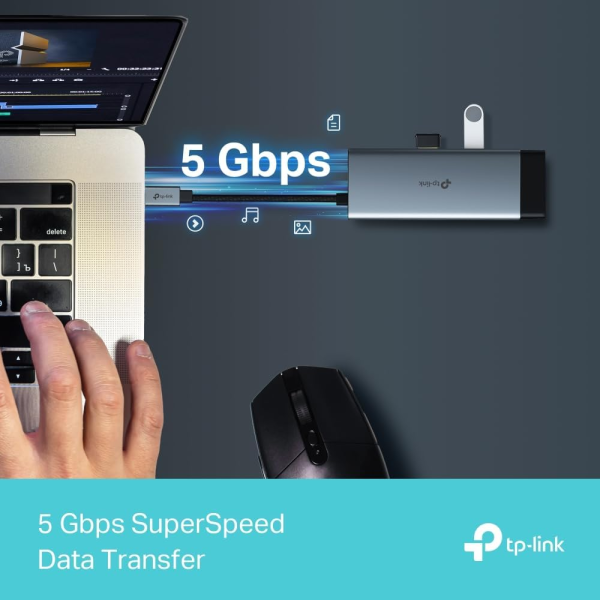 TP-Link UH6120C 6-in-1 USB-C Hub (HDMI 2xUS... | Klikk Malta