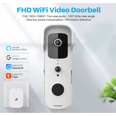 Tuya Full-HD Smart Video Doorbell with Chim... | Klikk Malta