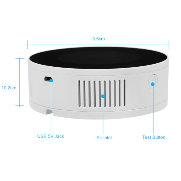 Tuya Smart Wi-Fi Gas Detector with LCD Display | Klikk Malta