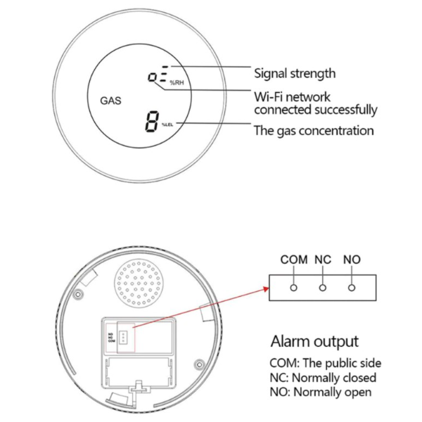 Tuya Smart Wi-Fi Gas Detector with LCD Display | Klikk Malta