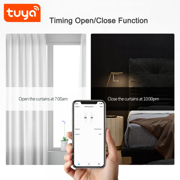 Tuya Smart Curtain Motor Track Curtains Dou... | Klikk Malta