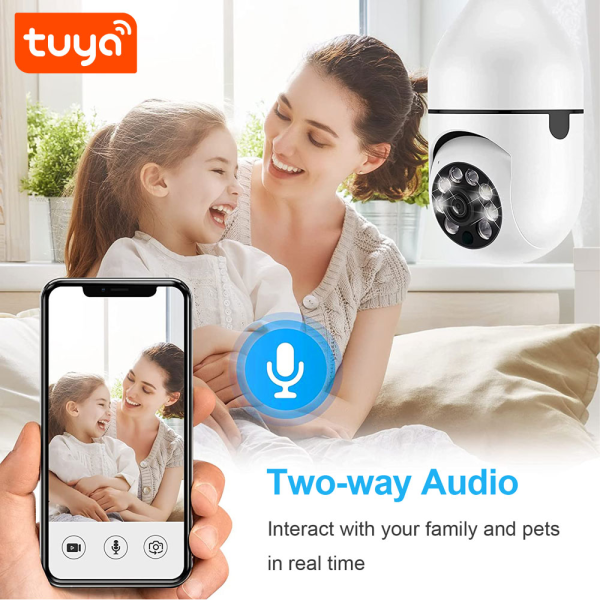 Tuya Smart WiFi Bulb Camera (E27 Screw-In) 3MP | Klikk Malta