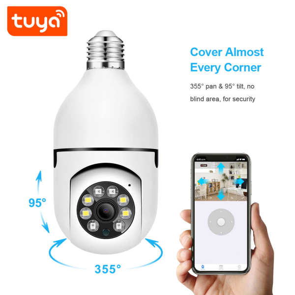 Tuya Smart WiFi Bulb Camera (E27 Screw-In) 3MP | Klikk Malta