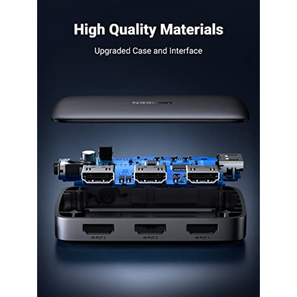 UGREEN HDMI 3-port (3 in 1 Out) Switch with... | Klikk Malta