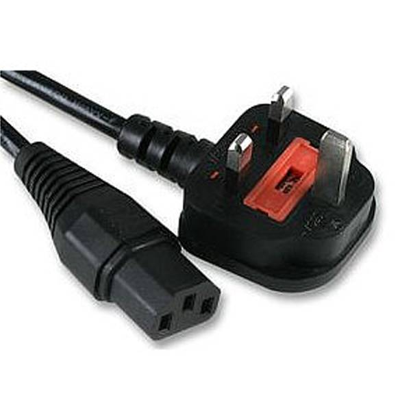 UK Plug to PC IEC Power Cable 1.8m Black | Klikk Malta