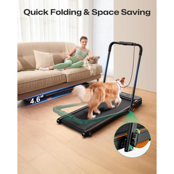 Urevo Strol 2E Smart 2-in-1 Treadmill Black | Klikk Malta