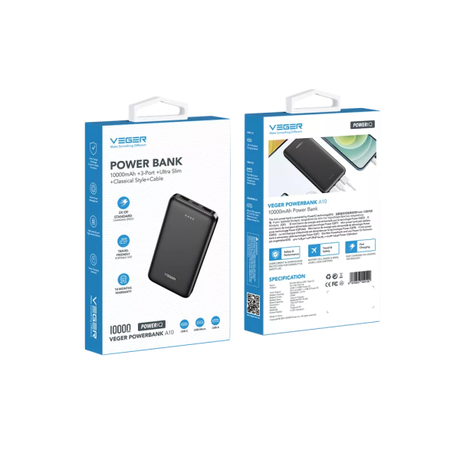 Veger A10 10,000mAh Powerbank 10W | Klikk Malta