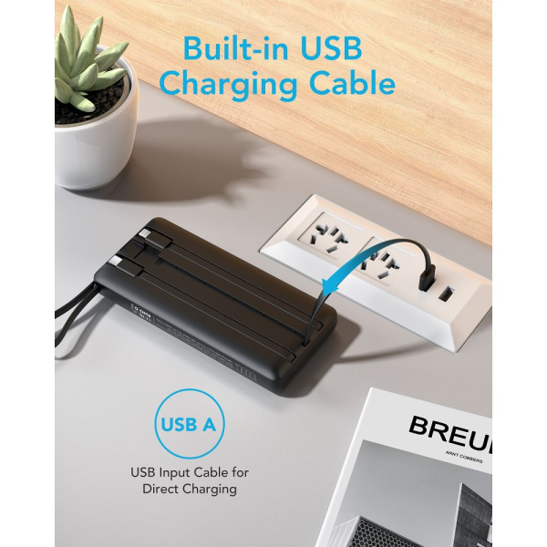 Veger C10 10,000mAh Power Bank 10W w/Cables | Klikk Malta
