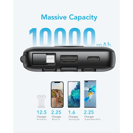 Veger C10 10,000mAh Power Bank 10W w/Cables | Klikk Malta