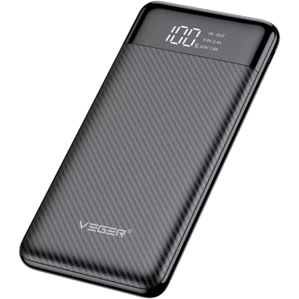 Veger L11 10,000mAh Power Bank 10W Black | Klikk Malta