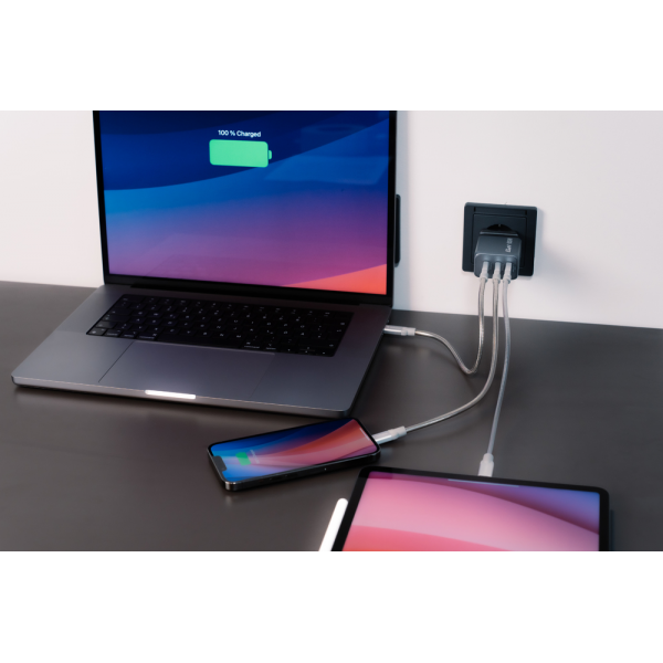 Verbatim GNC-65 65W 3-port GaN Charger | Klikk Malta