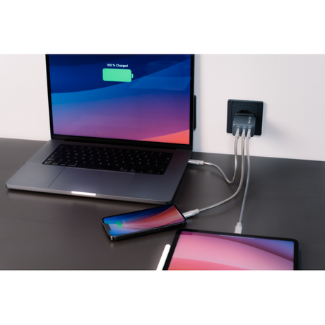Verbatim GNC-65 65W 3-port GaN Charger | Klikk Malta