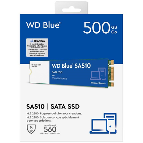 Western Digital Blue SA510 500GB SATA M.2 SSD | Klikk Malta