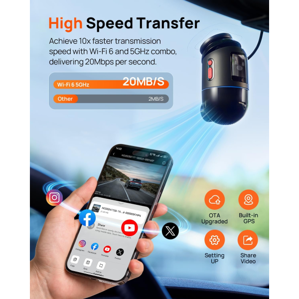 Xiaomi 70mai Dash Cam Omni X800 4K UHD 360°... | Klikk Malta