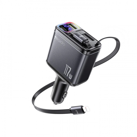 Yesido 117W USB Car Charger 1xUSB-C 1xUSB-A... | Klikk Malta