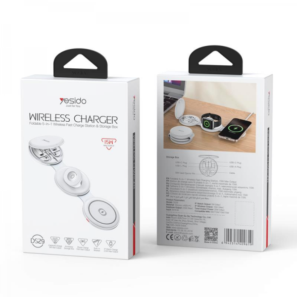 Yesido 15W Wireless Charger Mobile Desk Holder | Klikk Malta