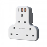 Yesido 3-gang Power Strip UK with 20W 1xUSB... | Klikk Malta
