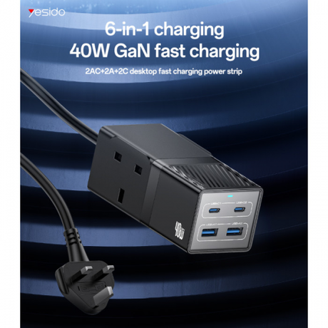 Yesido 40W USB Charger Hub 2xUSB-C 2xUSB-A ... | Klikk Malta