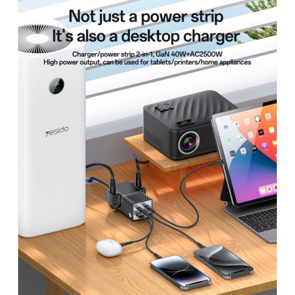 Yesido 40W USB Charger Hub 2xUSB-C 2xUSB-A ... | Klikk Malta
