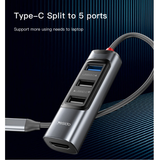 Yesido 5-in-1 USB-C Hub HDMI, USB Type-C PD... | Klikk Malta