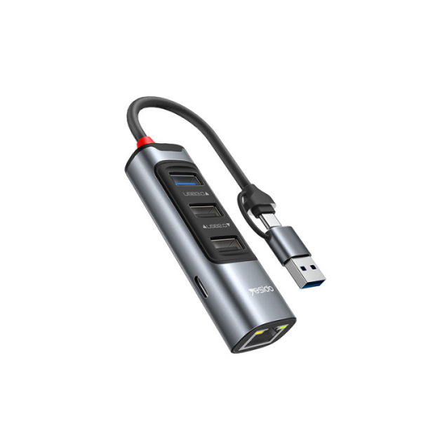 Yesido 5-in-2 USB-C/A Hub RJ-45, USB Type-C... | Klikk Malta
