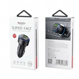 Yesido 60W USB Car Charger 2xUSB-C 1xUSB-A | Klikk Malta