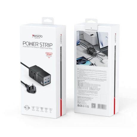 Yesido 65W USB Charger Hub 2xUSB-C 2xUSB-A ... | Klikk Malta