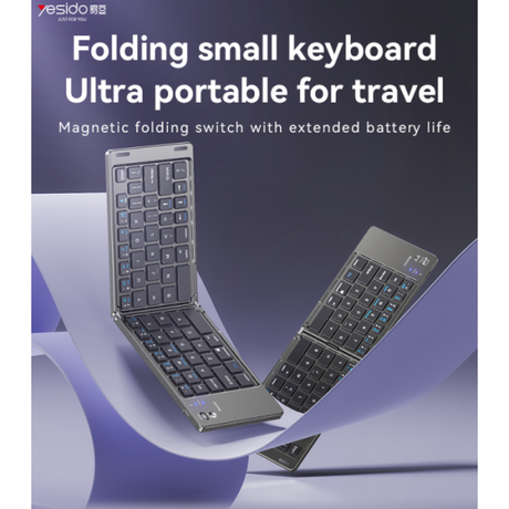 Yesido Bluetooth Foldable Keyboard Black | Klikk Malta
