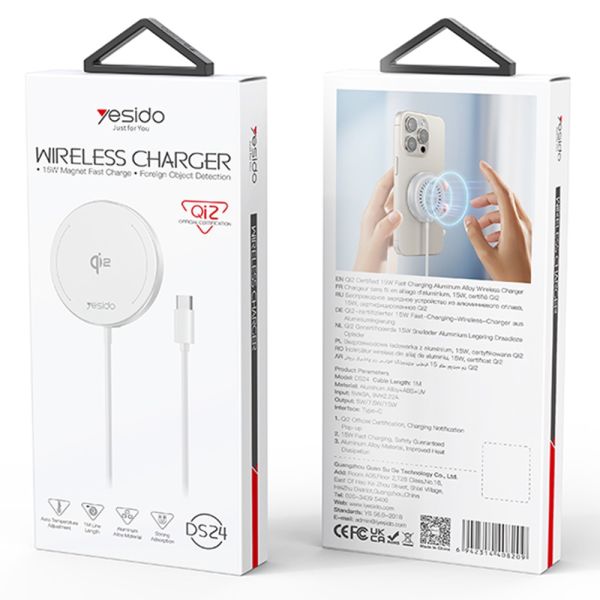 Yesido DS24 QI 2.0 Wireless Chariging Dock 15W | Klikk Malta