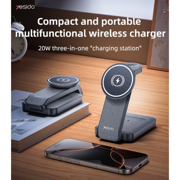 Yesido DS26 4-in-1 Wireless Charging Dock 15W | Klikk Malta