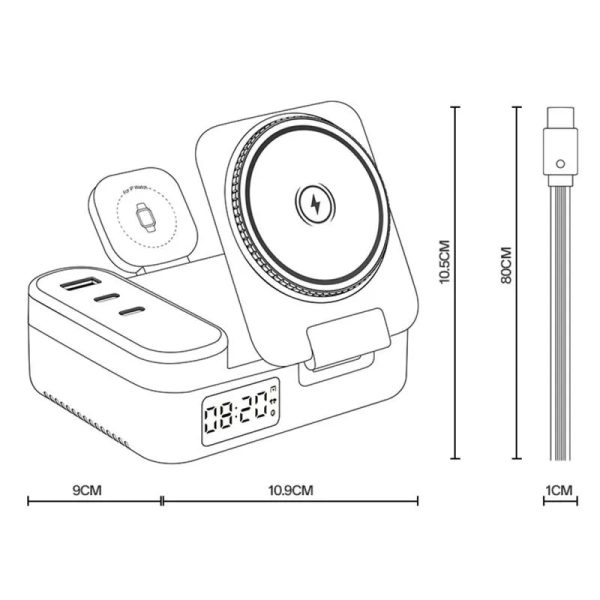 Yesido DS38 8-in-1 Wireless Charging Dock 65W | Klikk Malta