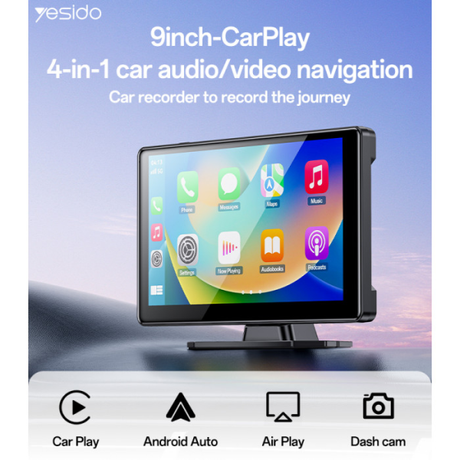 Yesido KM18 USB-C CarPlay 9 inch Monitor wi... | Klikk Malta