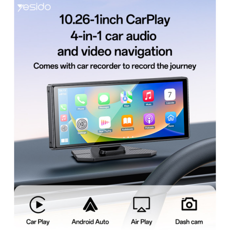 Yesido KM19 USB-C CarPlay 10.2 inch Wide Mo... | Klikk Malta