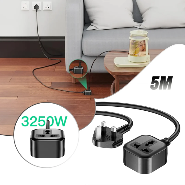 Yesido MC34 UK Power Socket Extension 5m | Klikk Malta