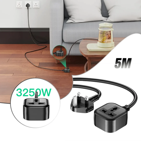 Yesido MC34 UK Power Socket Extension 5m | Klikk Malta