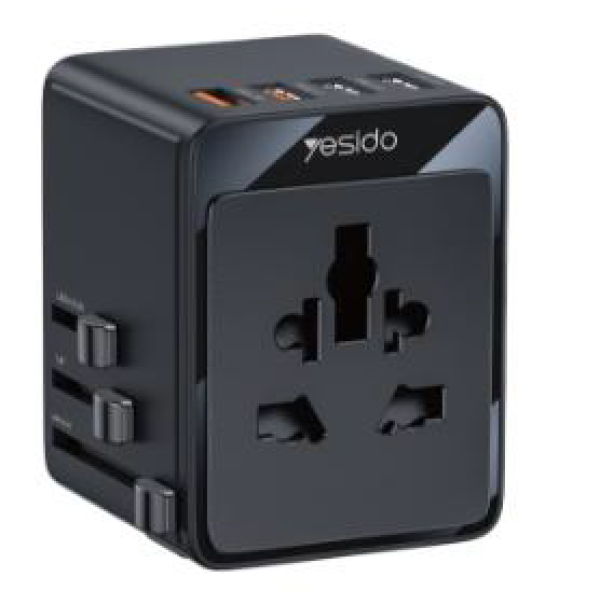 Yesido MC39 Universal Plug Adapter 35W (3xU... | Klikk Malta