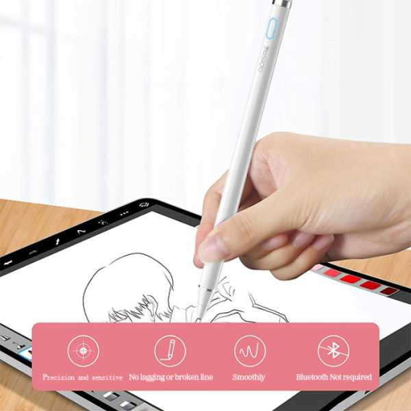 Yesido MicroUSB Active Stylus Pen White | Klikk Malta