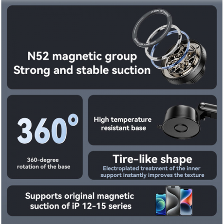Yesido Suction Magnetic Smartphone Holder | Klikk Malta