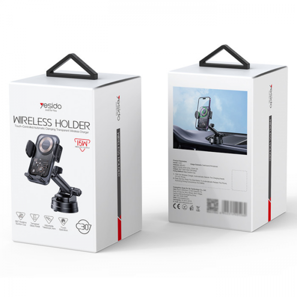 Yesido Suction Smartphone Holder with 15W W... | Klikk Malta