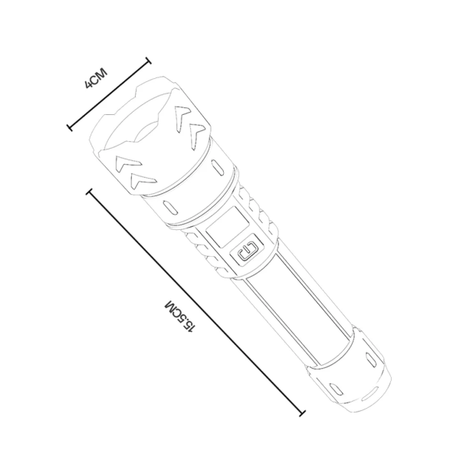 Yesido TC10 Telescopic Flashlight 220lm | Klikk Malta