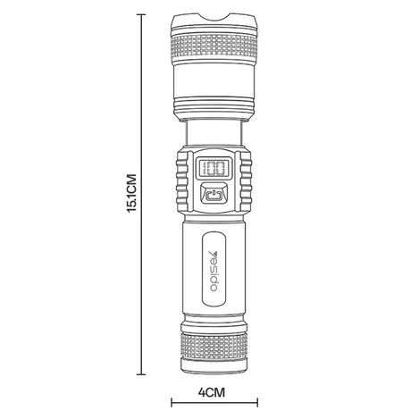 Yesido TC11 Telescopic Flashlight 220lm | Klikk Malta