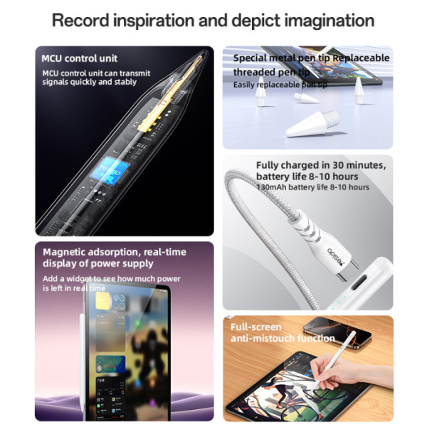 Yesido USB-C Active Stylus Pen for iPads White | Klikk Malta