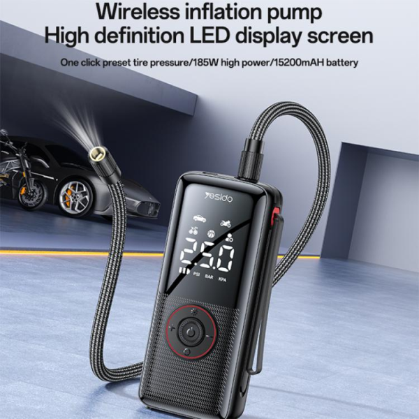Yesido VC17 Tire Inflator Powerbank 5000mAh | Klikk Malta