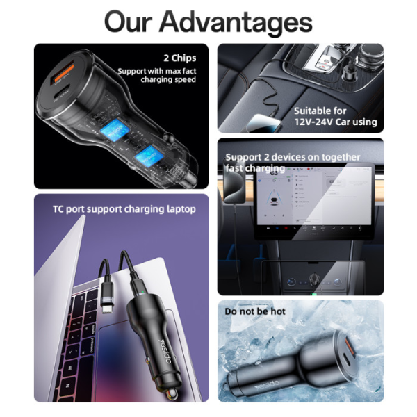 Yesido Y65 2-port USB Car Charger 100W (USB... | Klikk Malta