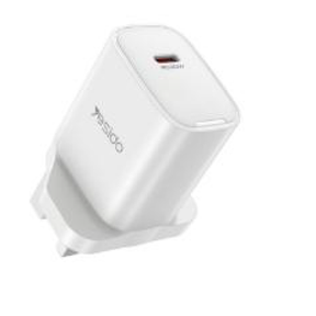 Yesido YC01K 20W USB-C Wall Charger White UK | Klikk Malta
