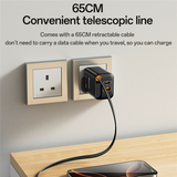 Yesido YC145 40W Wall Charger with Retracta... | Klikk Malta