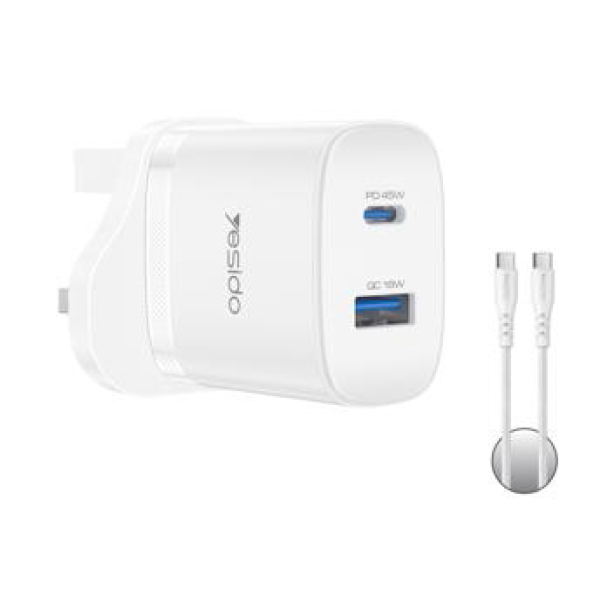 Yesido YC146 67W Wall Charger with Retracta... | Klikk Malta