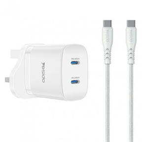 Yesido YC155 45W Wall Charger White UK (USB... | Klikk Malta